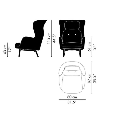 Ro™ JH2 Armchair / Oak Base